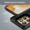 A close-up view of a phone case, highlighting its protective features for the screen and camera. Produktbild-Vorschau