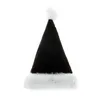 A black Santa hat with a white trim and pom-pom, isolated on a white background. Produktbild-Vorschau