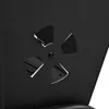 A close-up view of a black metal vent with a fan-like design, secured by a screw. Podgląd zdjęcia produktu