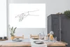 MuchoWow® Poster Strichzeichnung - Hand - Finger 180x120 cm Produktbild-Vorschau 3