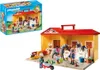 A Playmobil horse stable playset with figures and horses, shown both in its packaging and assembled. Náhľad obrázku produktu