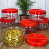 6x ORTES Vorratsglas 1,5L Glas mit Kunststoffdeckel Gitter Produktbild-Vorschau 4