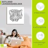 ARTland Leinwandbild Leopardenkopf in Schwarz / Weiss Produktbild-Vorschau 2
