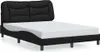 vidaXL Bettgestell ohne Matratze "Hvar" Schwarz 140x190 cm Produktbild-Vorschau 1