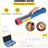 A collage of images showing an induction heater, its accessories, and its application. Produktbild-Vorschau