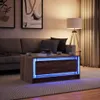 vidaXL LED-Couchtisch Braun Eichen-Optik Holzwerkstoff Produktbild-Vorschau 4
