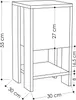 Skye Decor, Ema - Antracite, Antracite, Comodini e Anteprima dell’immagine prodotto 3