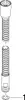 A line drawing of a flexible hose and a washer. Anteprima dell’immagine prodotto