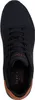 A top-down view of a black sneaker with brown accents. Produktbild-Vorschau
