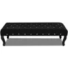 vidaXL Banc Tissu de velours noir avec boutons de cristal Voir les images du produit 1
