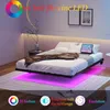 okwish Schwebebett 140x200 Metallbett mit LED-Lichtleiste Produktbild-Vorschau 4