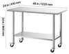 Table en acier inoxydable VEVOR Gastro 1220 x 610 x 864 mm, Voir les images du produit 8