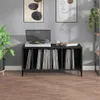 vidaXL Plattenschrank Schwarz 100x38x48 cm Holzwerkstoff Produktbild-Vorschau 3