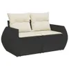 7-tlg. Garten-Sofagarnitur mit Kissen Schwarz Poly Rattan Produktbild-Vorschau 3