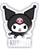 Spreadshirt Kuromi Portrait Sticker Aufkleber, 10 x 10 cm, Produktbild-Vorschau 1