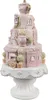 Clayre & Eef Figurka dekoracyjna tort Ø 13x27 cm różowy Podgląd zdjęcia produktu 2