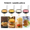 A collage showing four different food items being prepared or served, with product molds above them. Náhled obrázku produktu