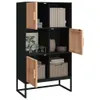 vidaXL Highboard Black 70x35x125 cm výrobek z odvozeného Náhled obrázku produktu 3