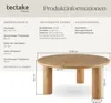 A diagram showing the dimensions of a round wooden coffee table. Náhled obrázku produktu