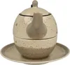 A tea set for one, consisting of a teapot and a saucer, is shown against a white background. Produktbild-Vorschau