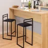 Barhocker Schwarz 95 cm mit Lehne – Metall Barstuhl mit Produktbild-Vorschau 7