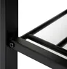 Close-up of a black metal shelf edge with a hexagonal screw. Podgląd zdjęcia produktu