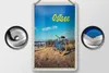 Blechschild Reise 12x18cm Ostsee Fahrradtour Meer Strand Produktbild-Vorschau 2