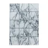 Kurzflor Teppich Wohnzimmer Silber 140x200 Rechteck Marmor Produktbild-Vorschau 3
