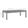 vidaXL Tavolino 100x50x33 cm grigio in legno massiccio di Anteprima dell’immagine prodotto 5