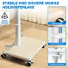 5Rcom TV-Ständer mit Rollen und Holzablage Geeignet für Produktbild-Vorschau 7