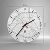 Wanduhr - Rund - Glasuhr - Stadt Karte Paris - 30x30cm - Produktbild-Vorschau 3