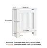 FATIVO Kryt topení 78x19x92 cm – Vysoký kryt topení v bílé Náhled obrázku produktu 3