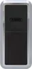 A close-up, front-facing view of a silver and black electronic device. Produktbild-Vorschau