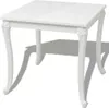 A white square dining table with ornate legs. Anteprima dell’immagine prodotto