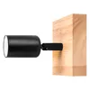 MasterLED Wandleuchte - E27 - Schwarz mit Holz - schwenkbar Produktbild-Vorschau 5