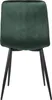 A back view of a dark green velvet dining chair with black metal legs. Anteprima dell’immagine prodotto
