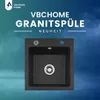 VBChome Granitspüle 50 x 48 cm Schwarz mit Armatur Produktbild-Vorschau 2