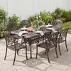 Tavolo da giardino COSTWAY 150x90 cm, tavolo da terrazza in Anteprima dell’immagine prodotto 8