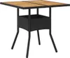 vidaXL Gartentisch mit Holzplatte Schwarz 80x80x75 cm Poly Produktbild-Vorschau 1