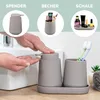 eluno Kúpeľňová sada TESERO 5-dielna s dávkovačom mydla, Náhľad obrázku produktu 3