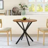 Runder Esstisch Ø80cm, Industrialstil, X-Füße, Küchentisch, Produktbild-Vorschau 5