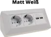 ChiliTec Steckdosenblock 2-fach + 2 USB für Küche Büro Weiß Produktbild-Vorschau 1