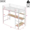 Letto a soppalco Sweiko 90x200 cm, con usb e presa di Anteprima dell’immagine prodotto 3