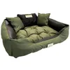A dog bed with pillows on a white background. Produktbild-Vorschau