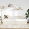 vidaXL Eckbettgestell mit Kopfteil Creme 90 cm x 200 cm Produktbild-Vorschau 3