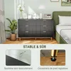 HOMCOM Commode 6 tiroirs commode chambre meuble de Voir les images du produit 6