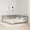 vidaXL Bücherregal-Bett mit Regal Betongrau 180 x 200 cm Produktbild-Vorschau 2