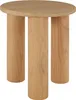 tectake® Beistelltisch Sisi, rund, Beine aus Massivholz Produktbild-Vorschau 1