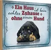 Holzschild Spruch 30x20cm kein echtes Zuhause ohne Hund Produktbild-Vorschau 1