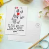 Mr. & Mrs. Panda Postkarte Pressereferentin Herz - Weiß - Produktbild-Vorschau 3